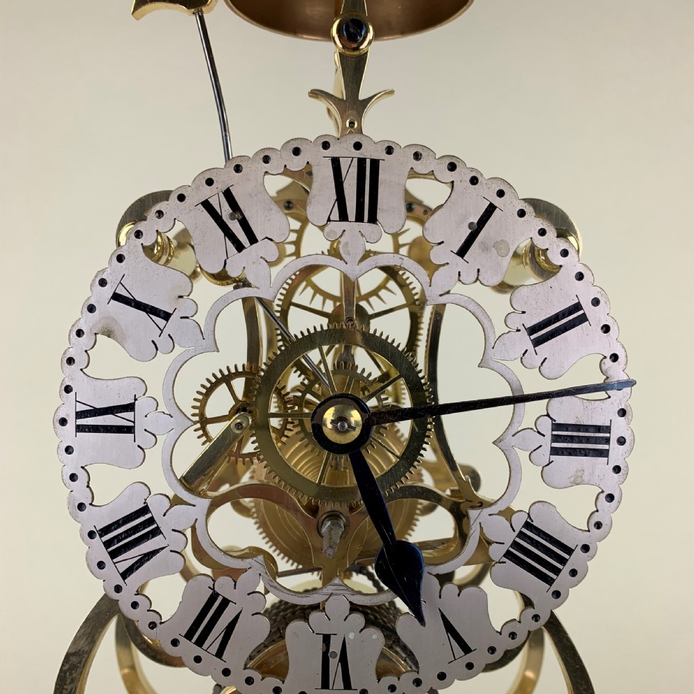 Art Nouveau chiming Skeleton Clock View III
