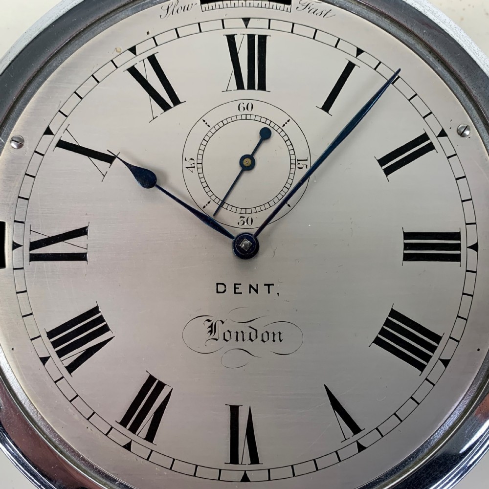 Rare Ship's Bulkhead Clock By DENT View V