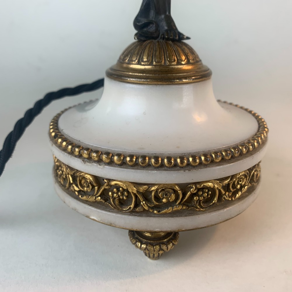 Pair of bronze putti table lamps View VIII