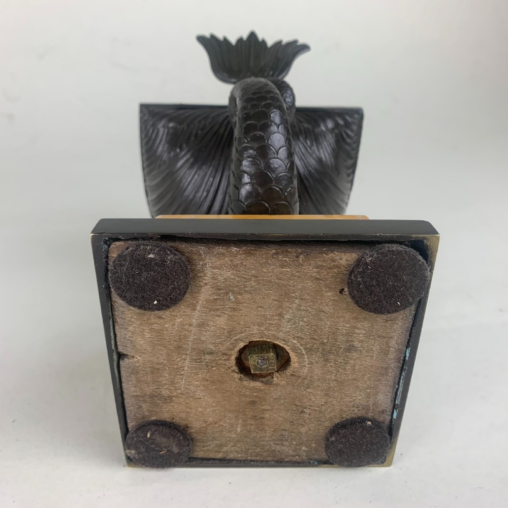Bronze scallop shell and sea creature Desktop pastille/incense burner View XI