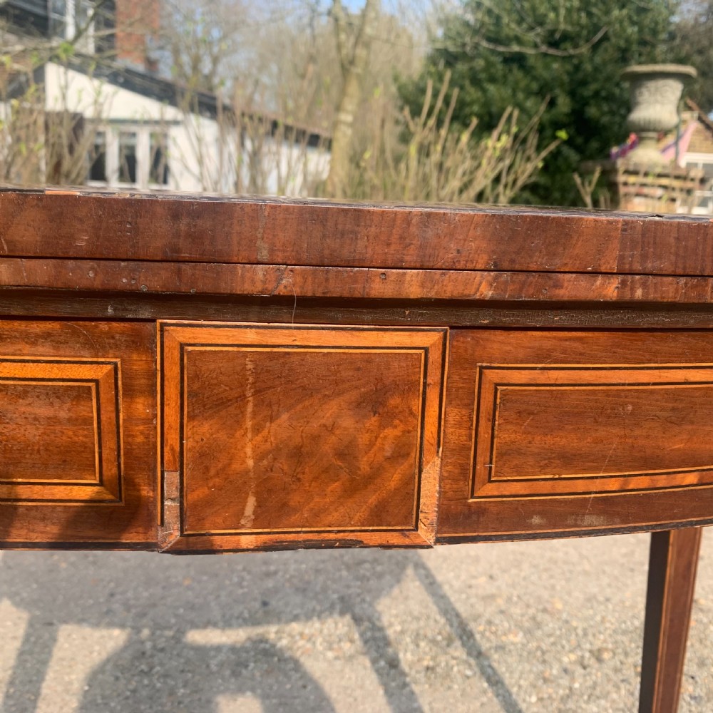 Georgian mahogany card table View VII