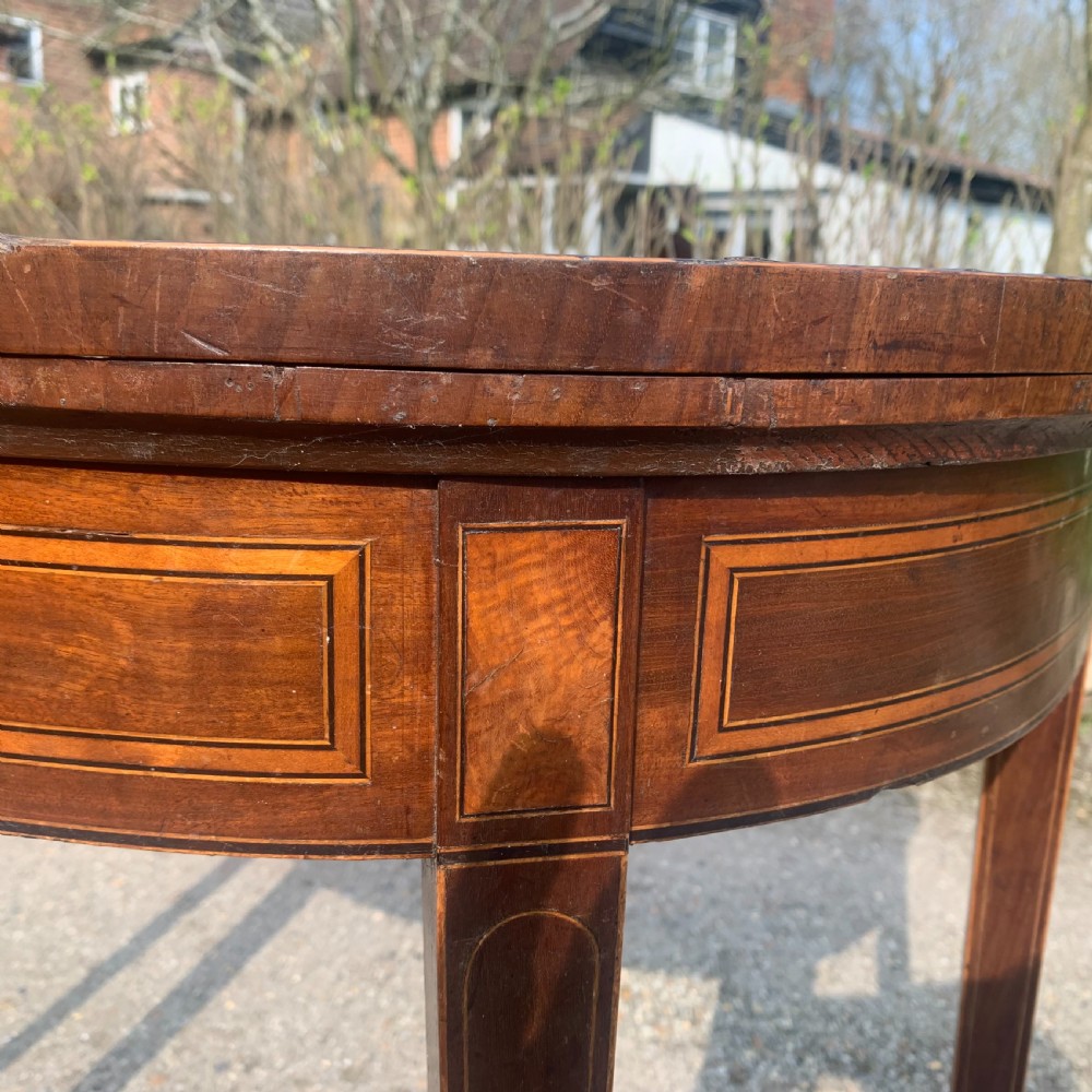 Georgian mahogany card table View VIII