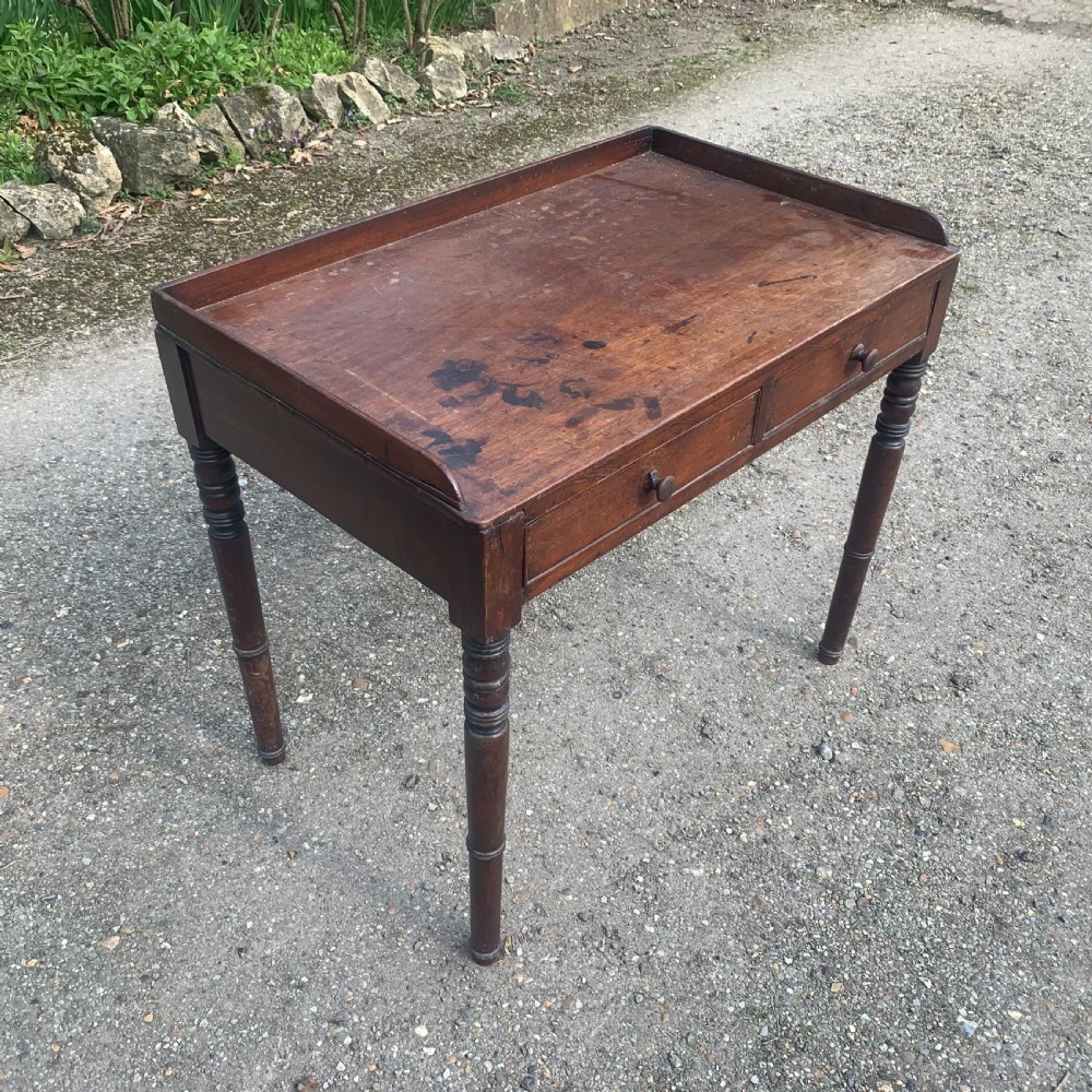 Regency mahogany dressing table/washstand View II
