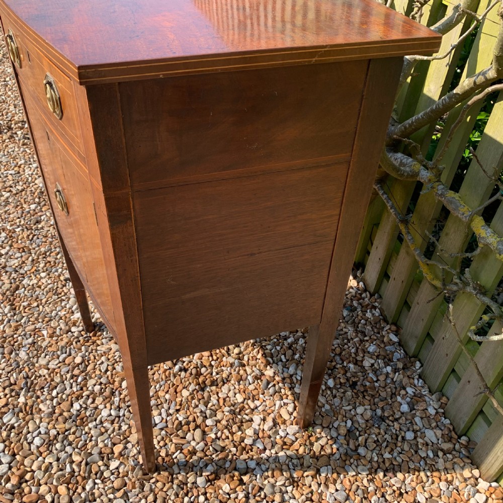 Small Georgian mahogany bow fronted sideboard View IX