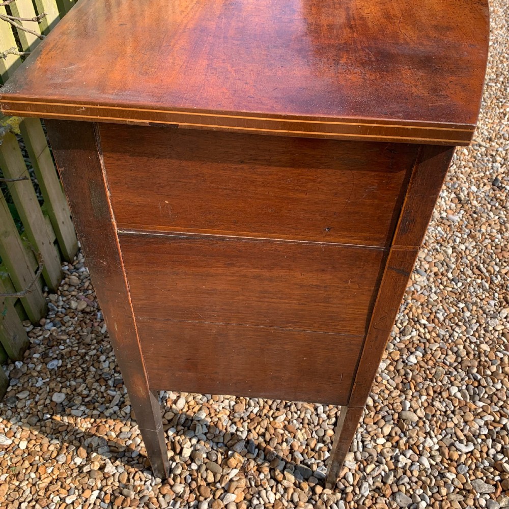 Small Georgian mahogany bow fronted sideboard View X