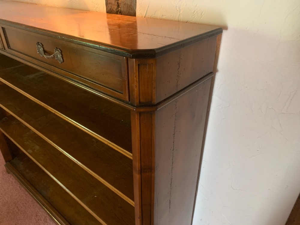 Large mahogany  open bookshelves/Bookcase View II