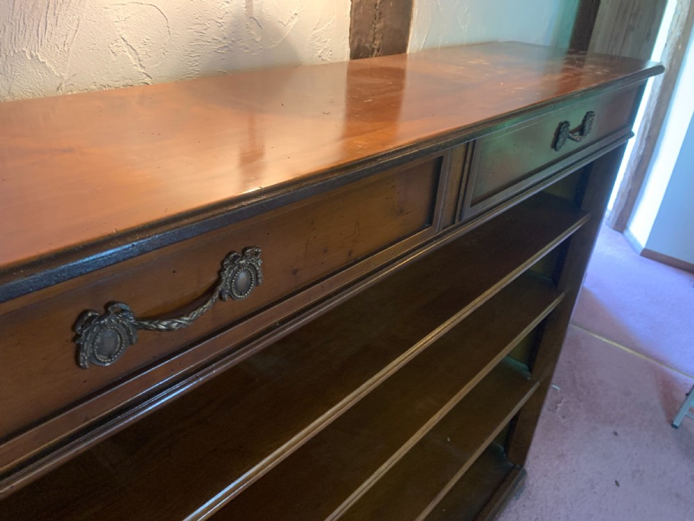 Large mahogany  open bookshelves/Bookcase View IV