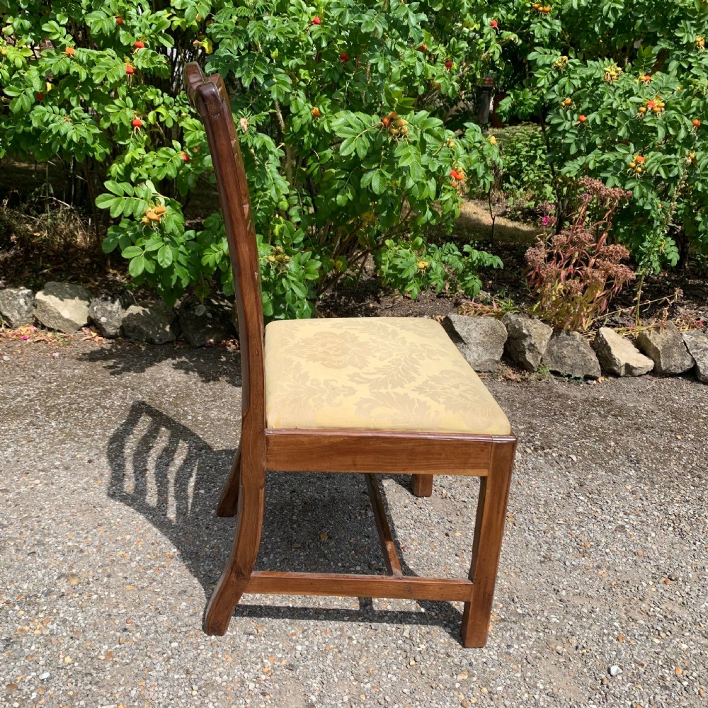Set of eight mahogany Chippendale style ladder-back dining chairs View X