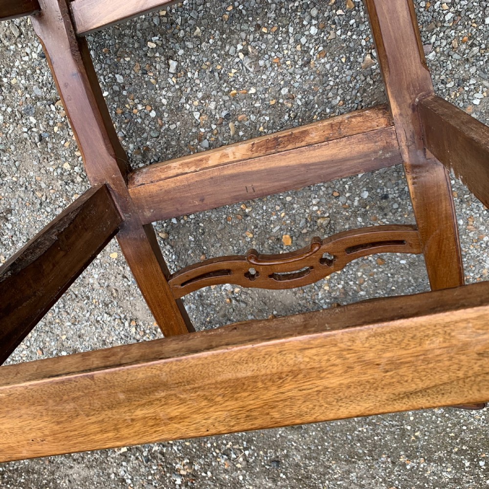 Set of eight mahogany Chippendale style ladder-back dining chairs View XVI