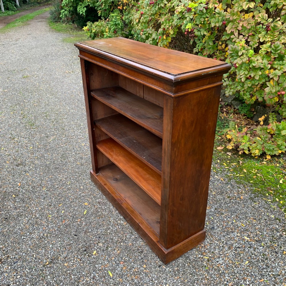 Early 19th century mahogany open bookshelves View II