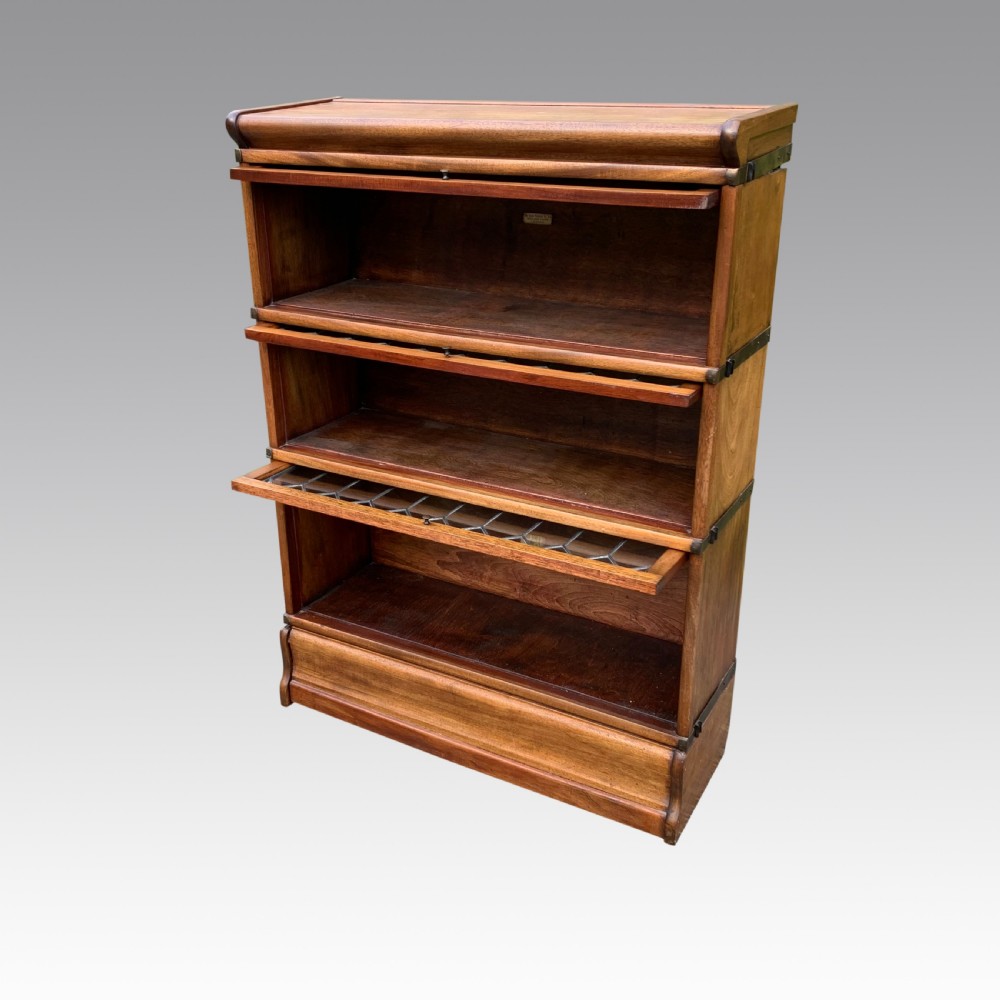 19th Light Oak Globe Wernicke Solicitors Bookcase View IV