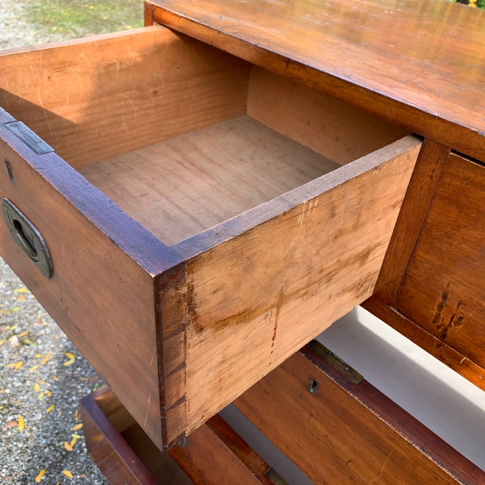 Small Teak Military Campaign Chest of drawers View VII