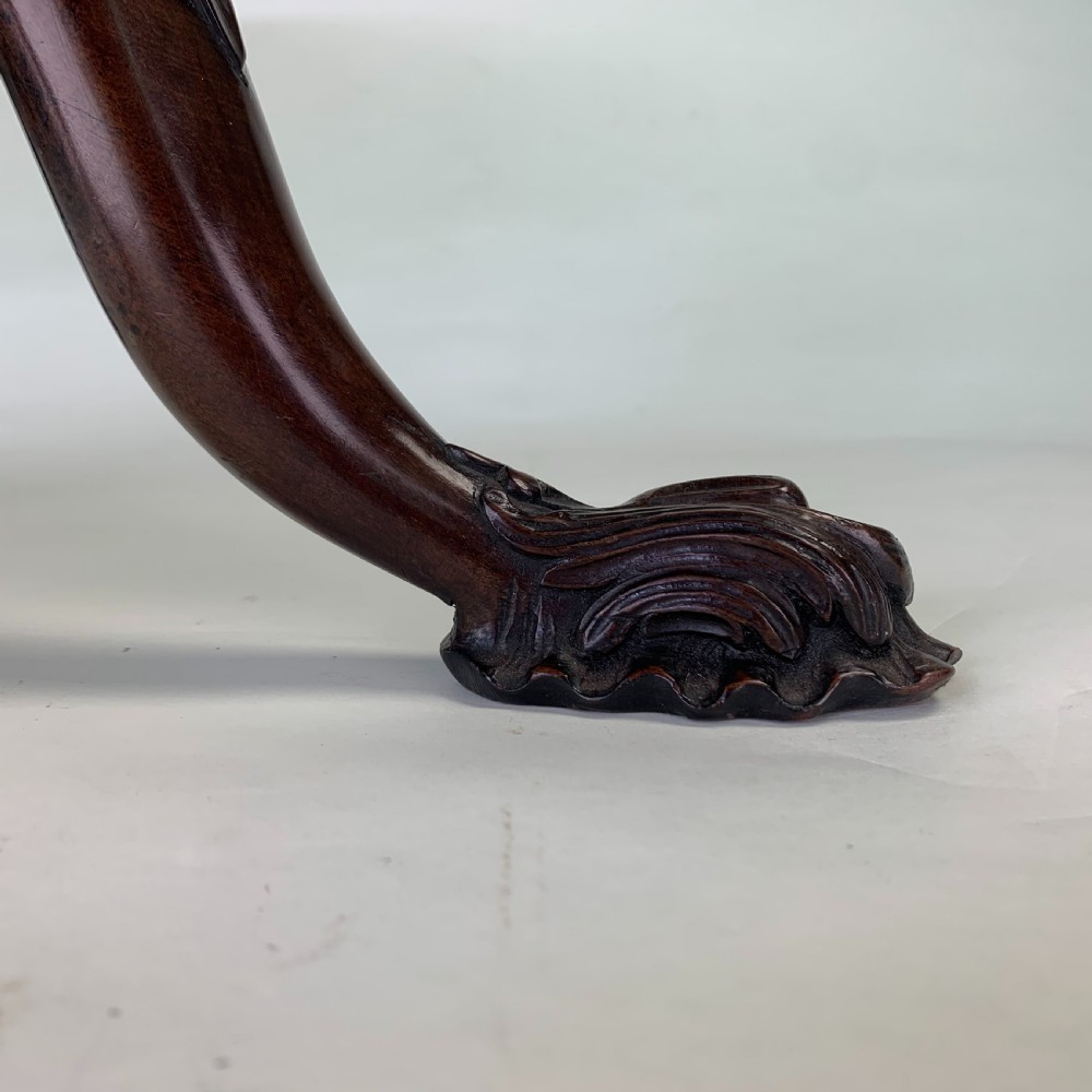 Georgian mahogany carved tripod table with piecrust top View VIII