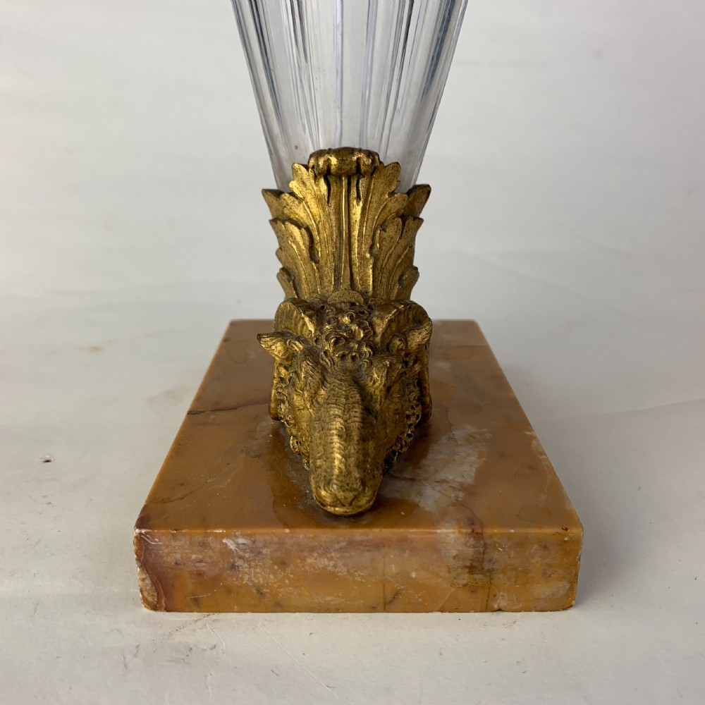 Cut glass and ormolu horn shaped vase, View IV