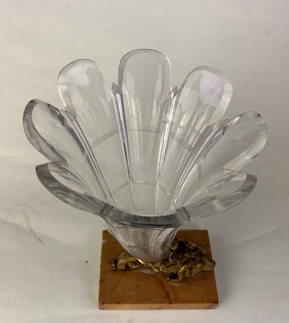 Cut glass and ormolu horn shaped vase, View VII