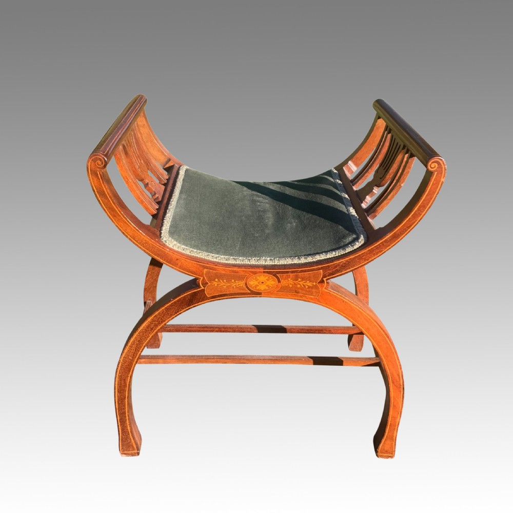 Edwardian 'X' Frame Window seat