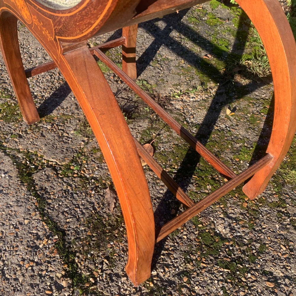 Edwardian 'X' Frame Window seat View VIII