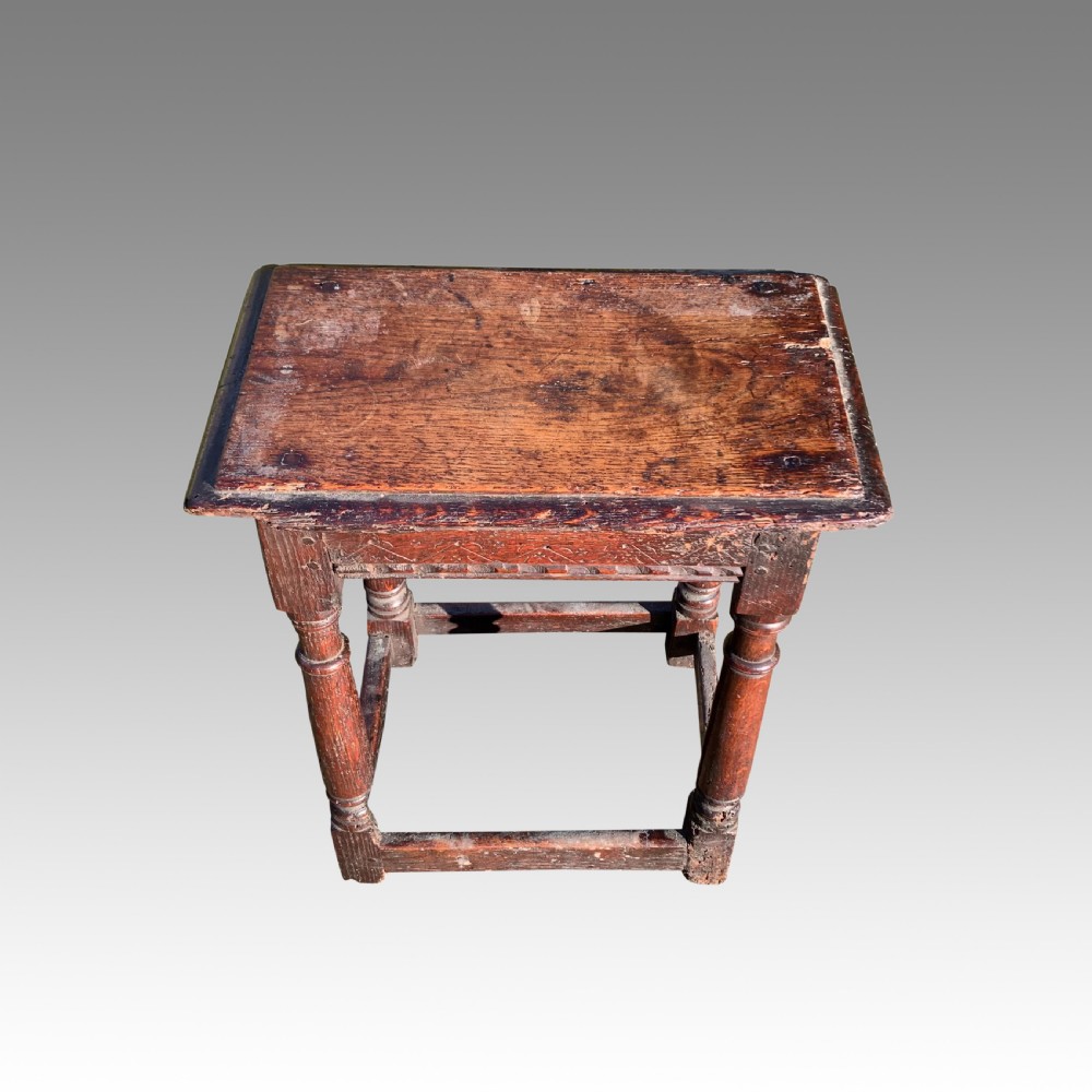 17th Century Oak Joint stool View II