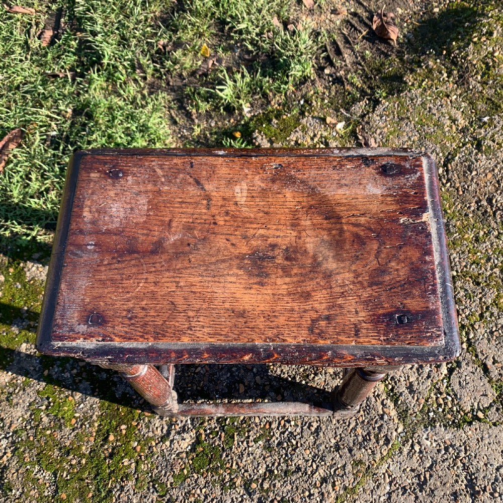 17th Century Oak Joint stool View III