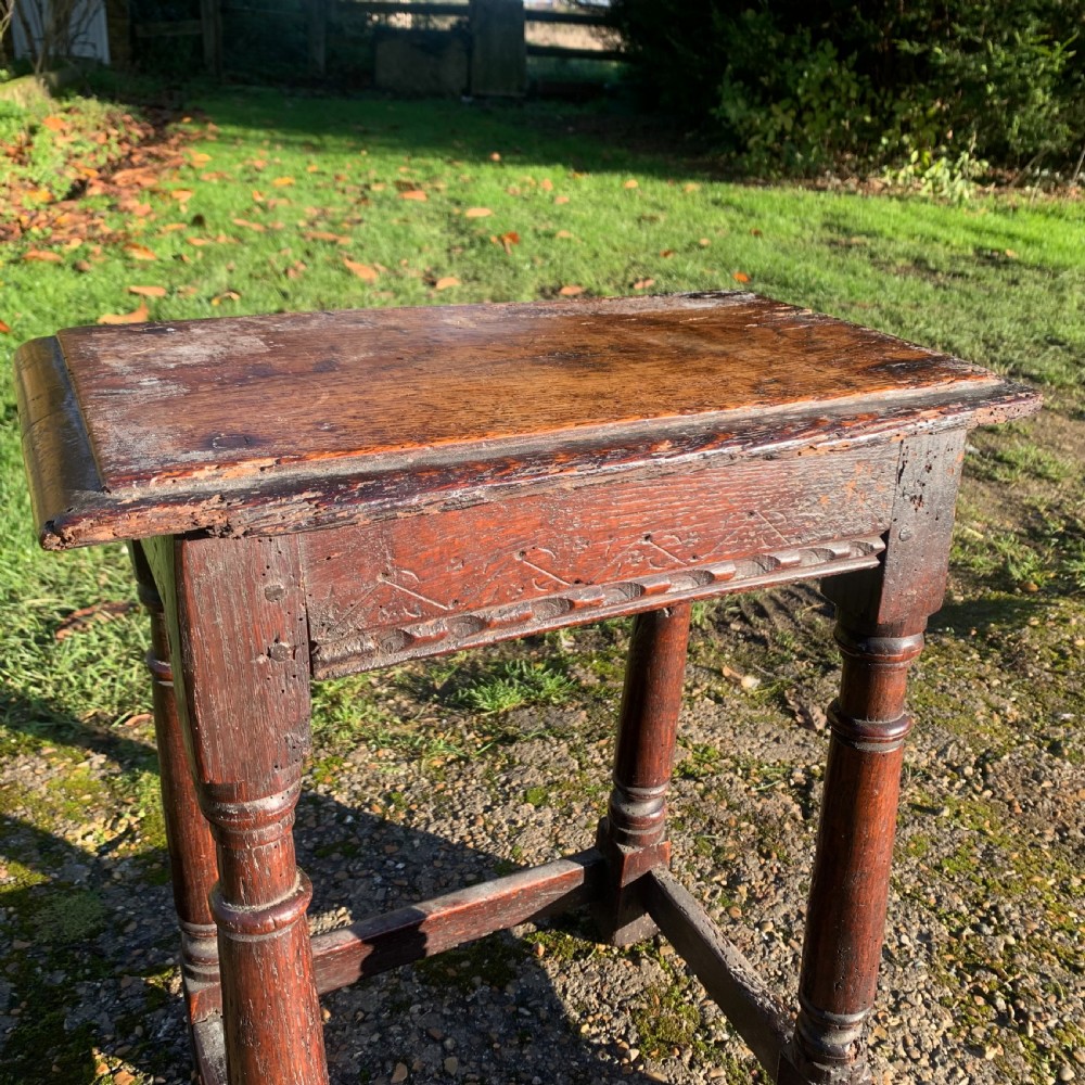 17th Century Oak Joint stool View IV