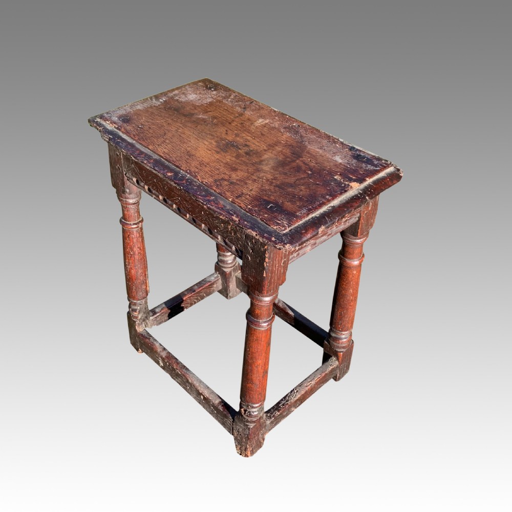 17th Century Oak Joint stool View V