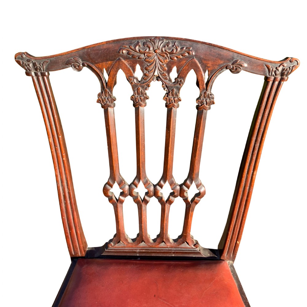 Set of eight mahogany Chippendale style Dining Chairs View III