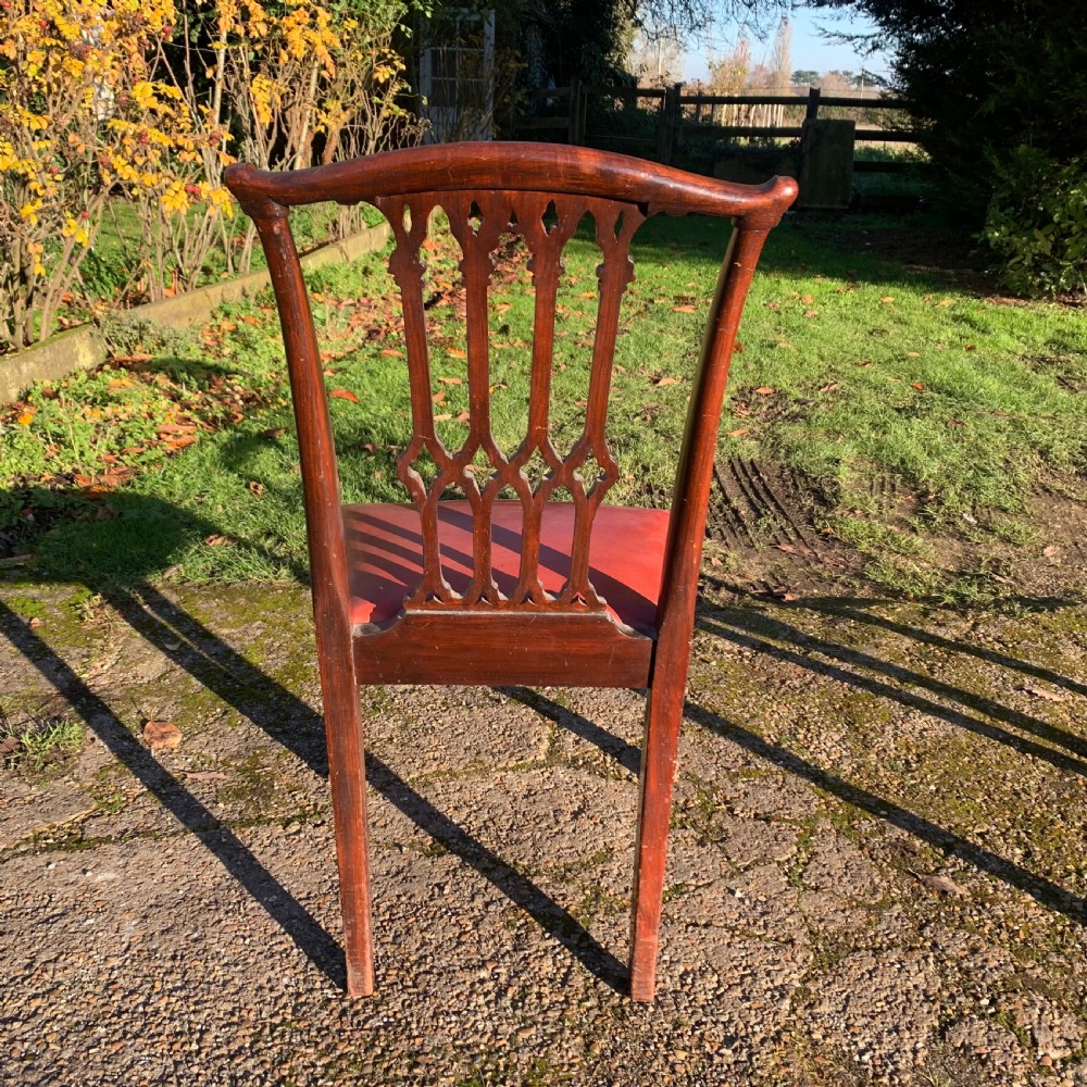 Set of eight mahogany Chippendale style Dining Chairs View VII