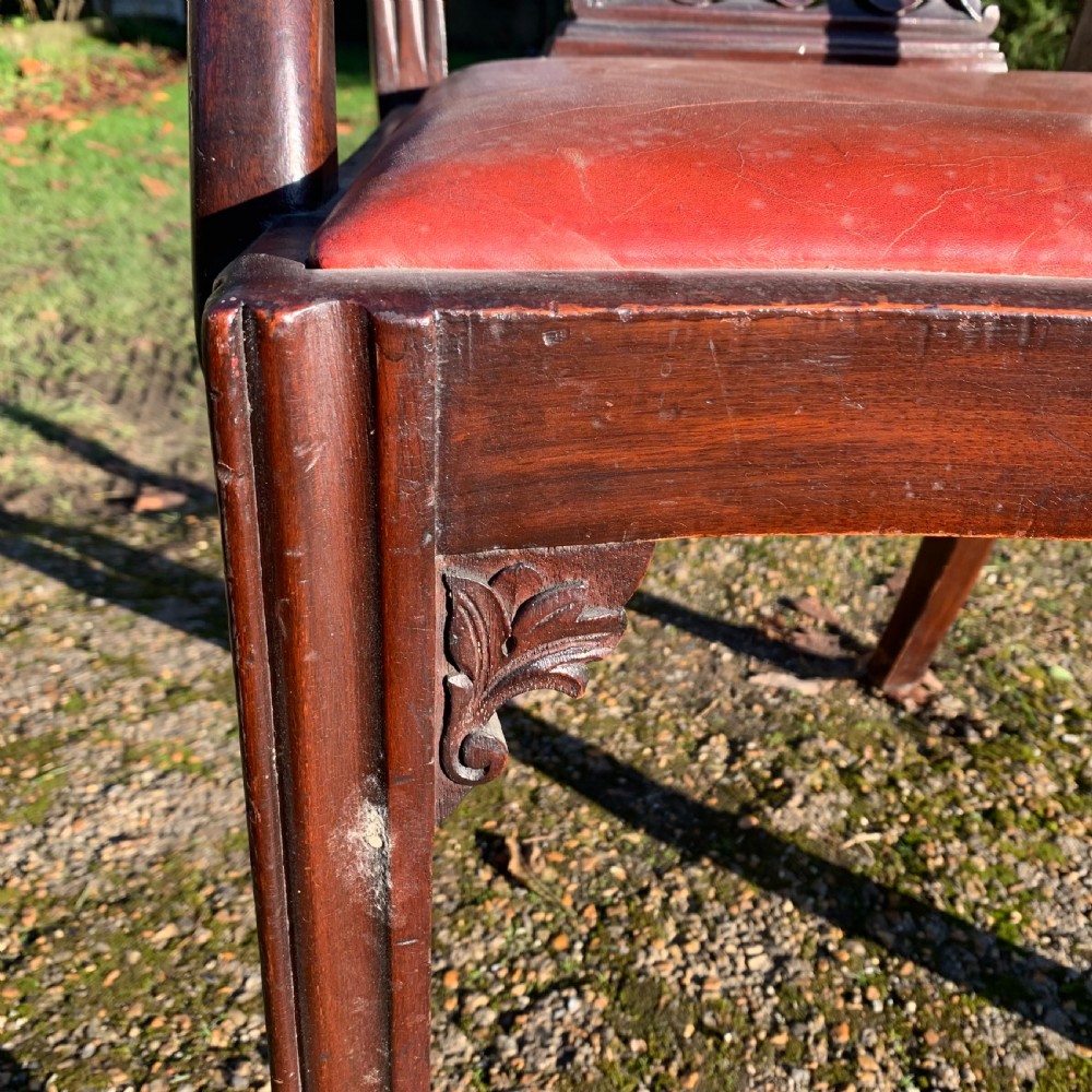 Set of eight mahogany Chippendale style Dining Chairs View IX