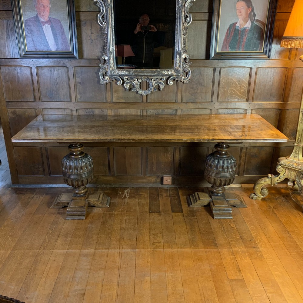 19th century oak Refectory Dining Table  View II