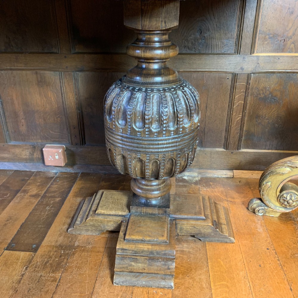19th century oak Refectory Dining Table  View IV