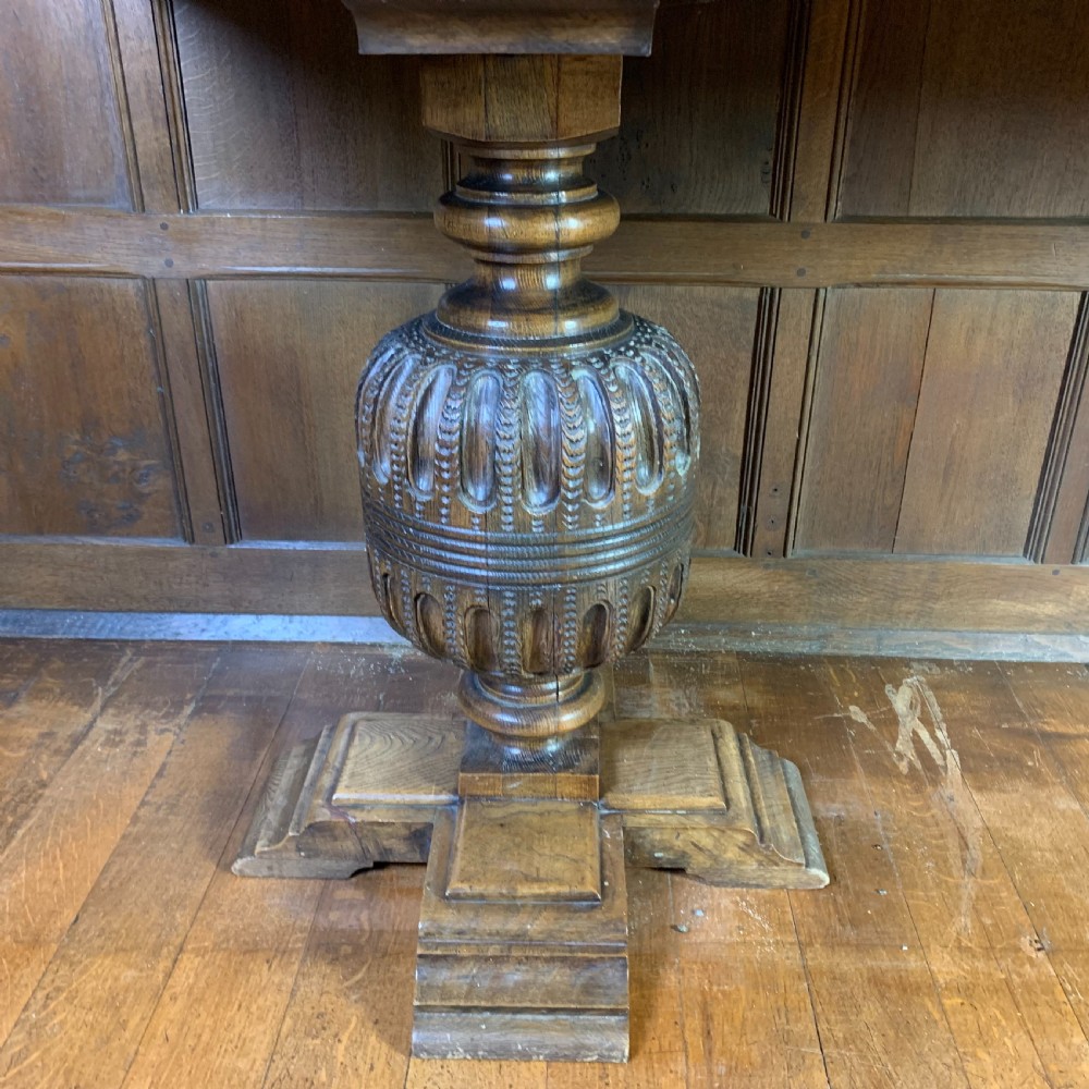 19th century oak Refectory Dining Table  View V