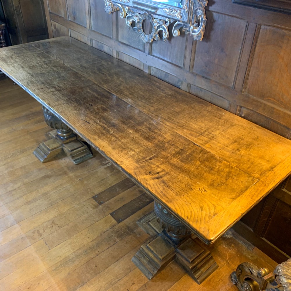 19th century oak Refectory Dining Table  View VI