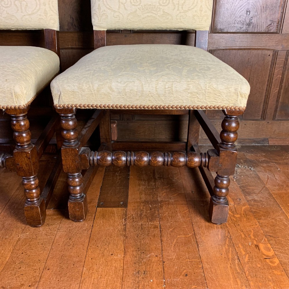 Set of six oak bobbin turned Dining chairs View VI