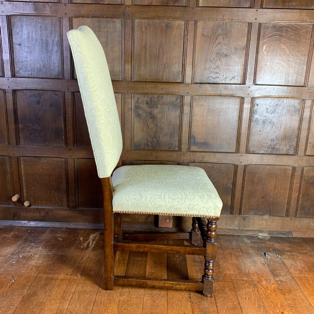 Set of six oak bobbin turned Dining chairs View XI