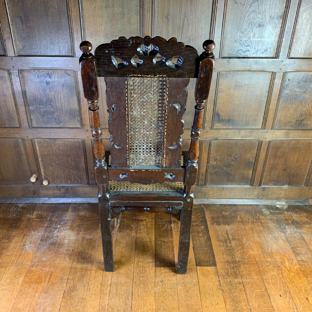 Pair of Carolean style walnut side chairs View VII