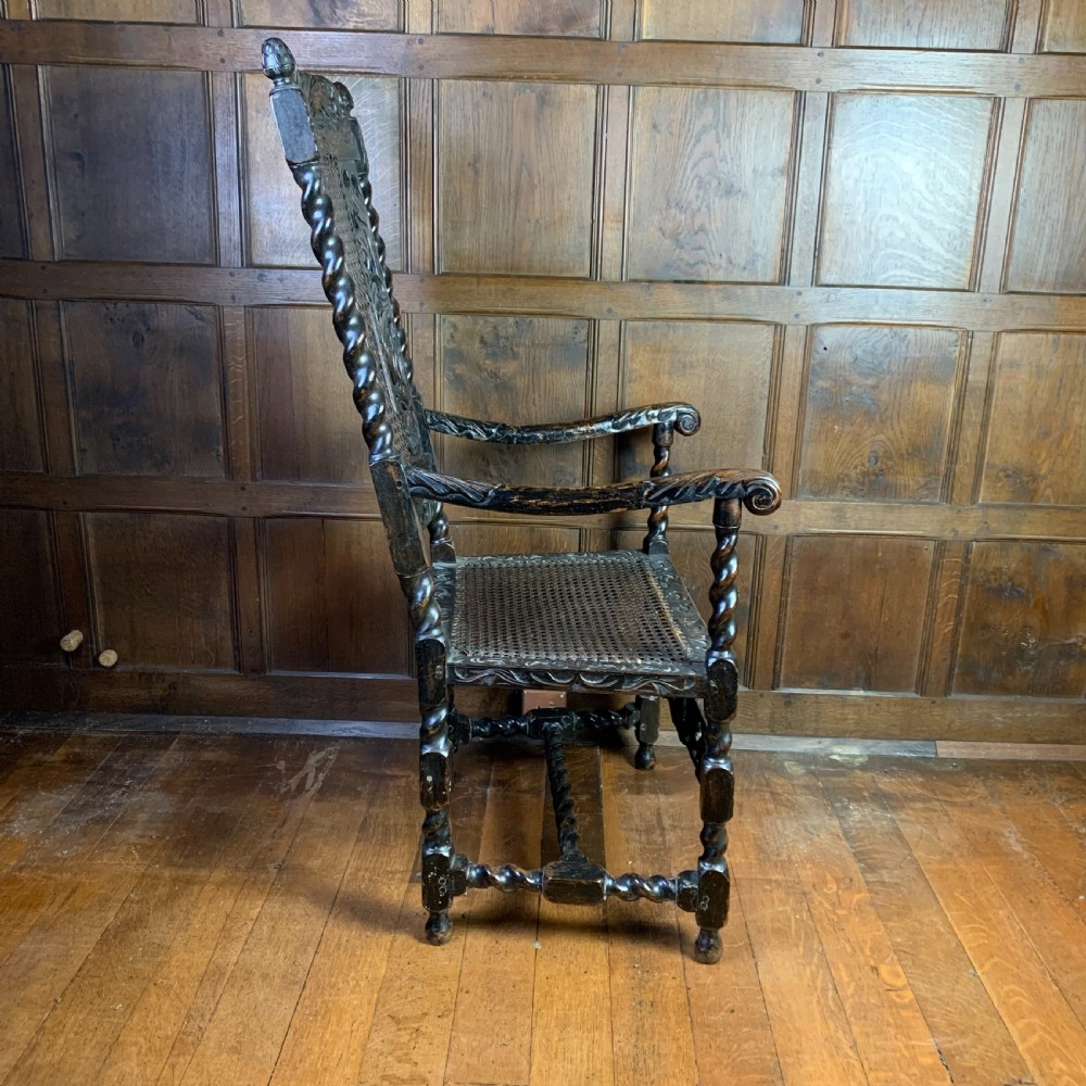 Carolean style walnut armchair View III