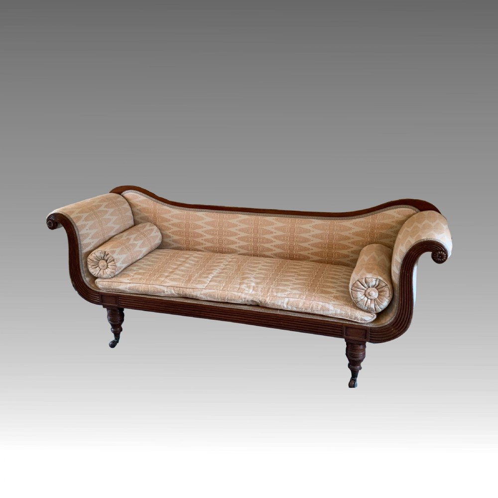 Regency mahogany framed sofa/settee