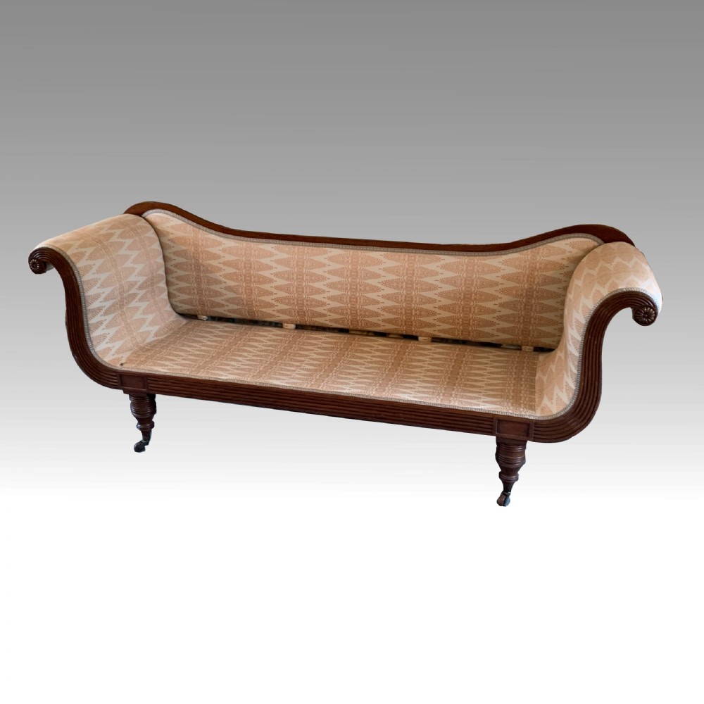 Regency mahogany framed sofa/settee View II