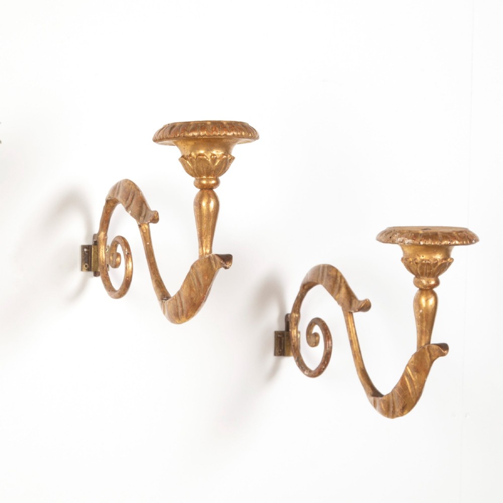 Pair of 19th Century Giltwood wall sconces
