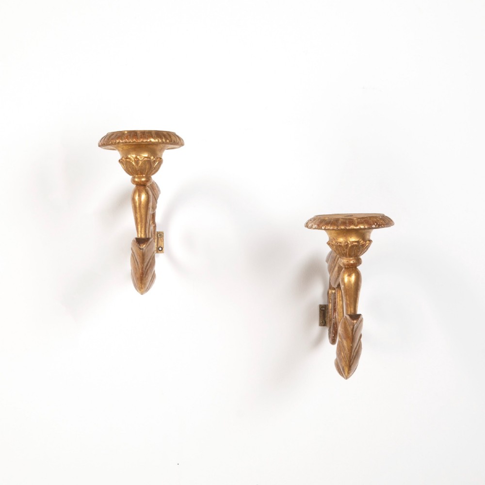 Pair of 19th Century Giltwood wall sconces View II