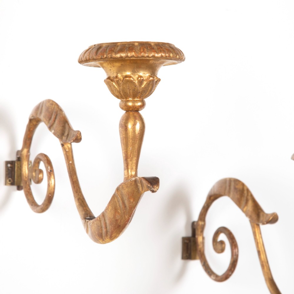 Pair of 19th Century Giltwood wall sconces View IV