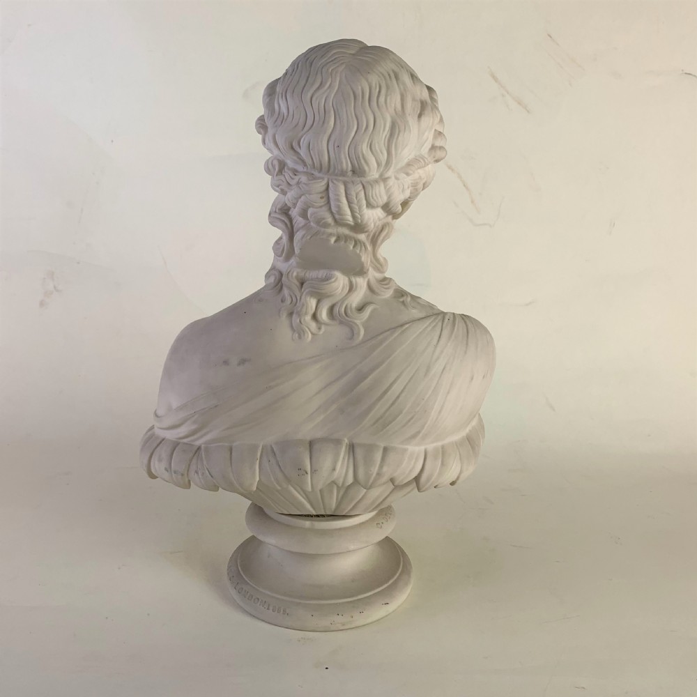 Parian Ware Bust Titled 'Clytie' Sculpted by C. Delpech View III