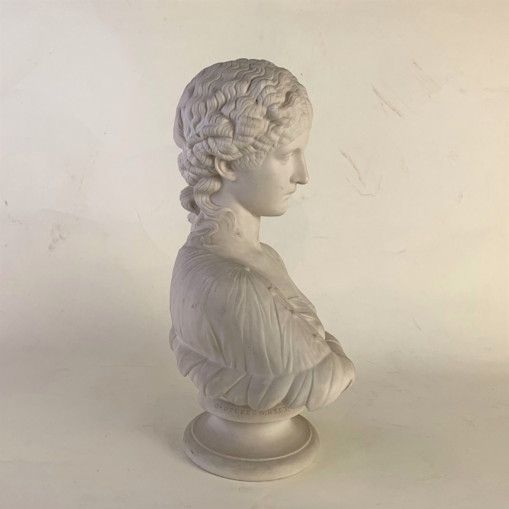 Parian Ware Bust Titled 'Clytie' Sculpted by C. Delpech View IV