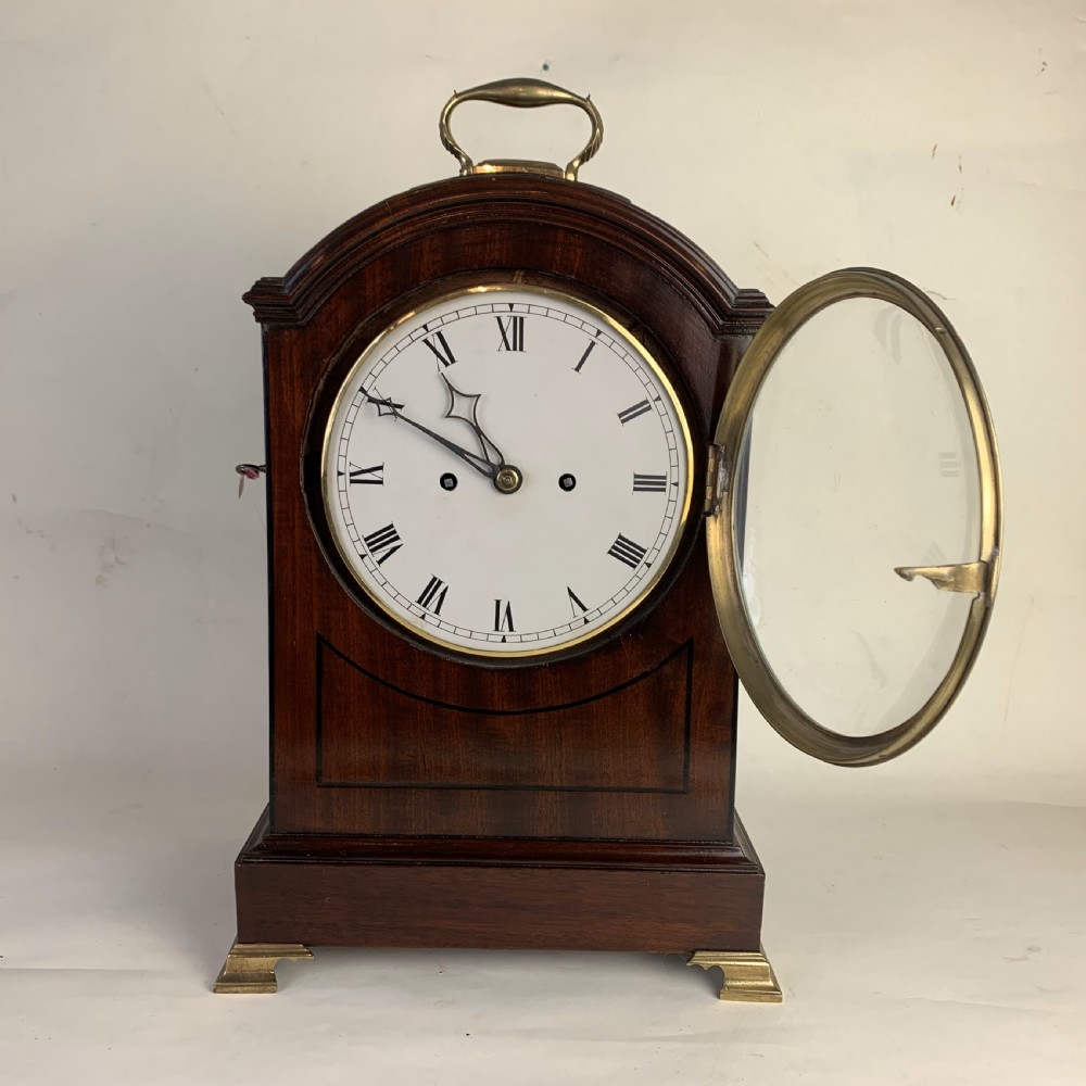 Georgian mahogany bracket clock View II
