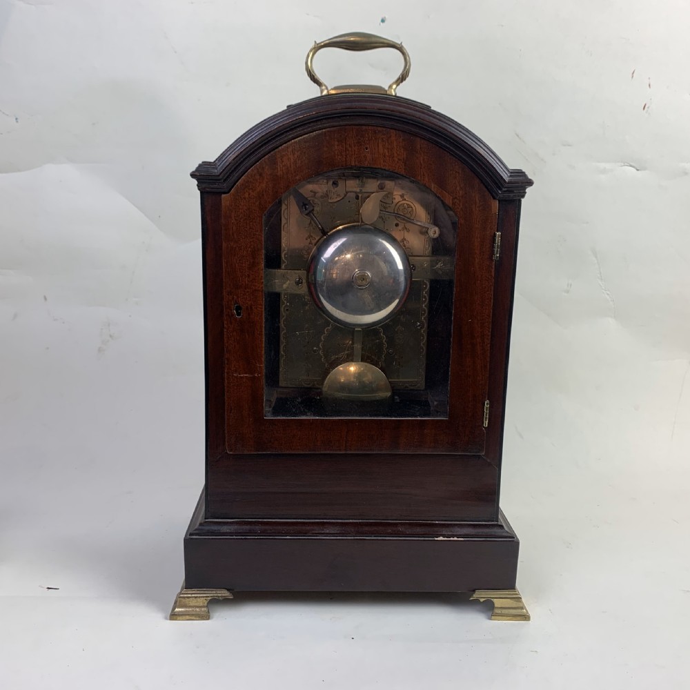 Georgian mahogany bracket clock View VII