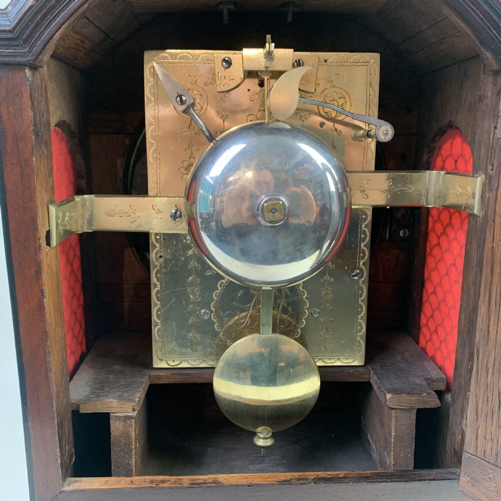 Georgian mahogany bracket clock View VIII