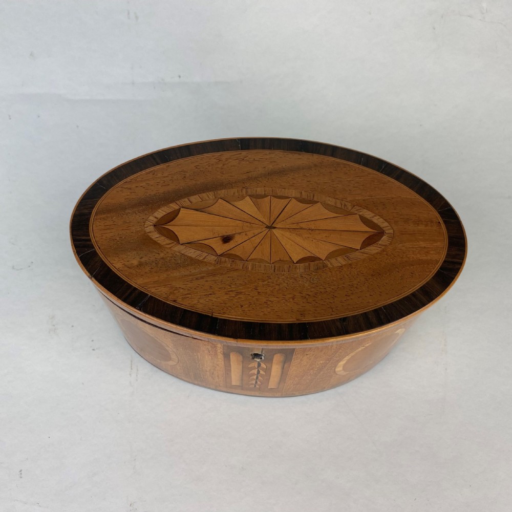 Oval Satinwood inlaid Tea Caddy View IV