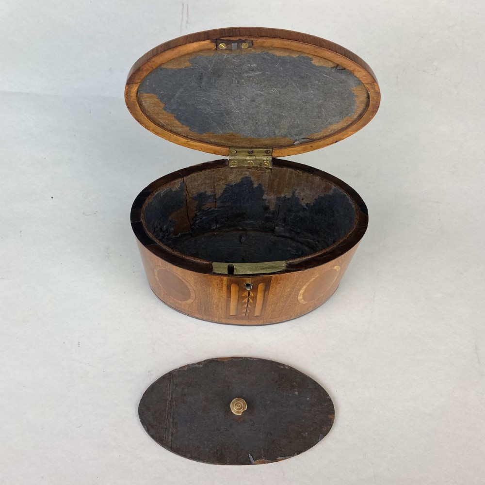 Oval Satinwood inlaid Tea Caddy View VI