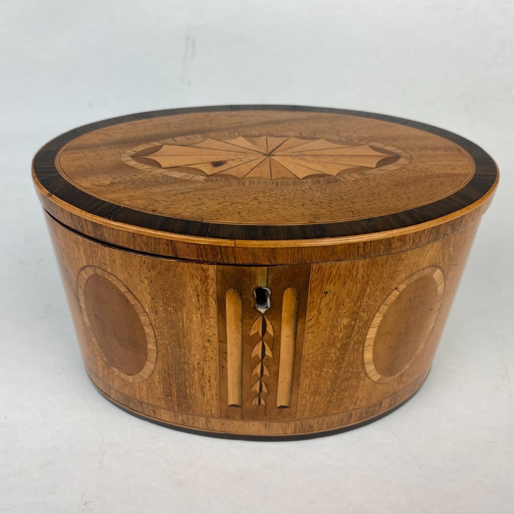 Oval Satinwood inlaid Tea Caddy View VIII