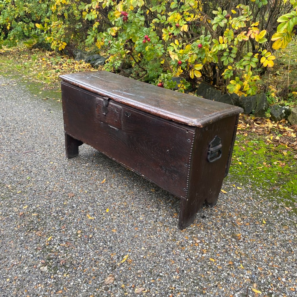 Primitive 19th century plank top Child's School desk View XI
